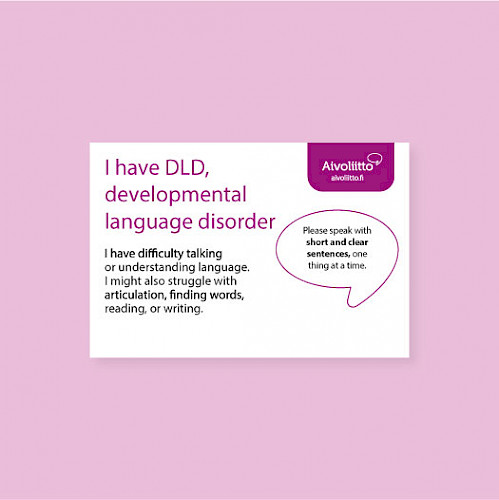 DLD, Developmental Language Disorder -card